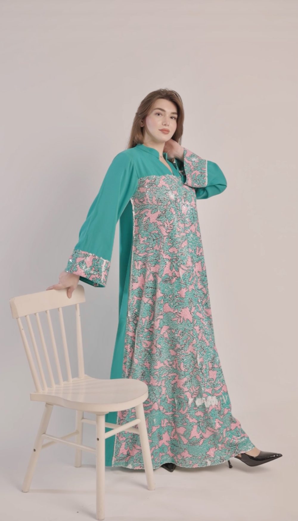 جلابيه تركواز ترتر